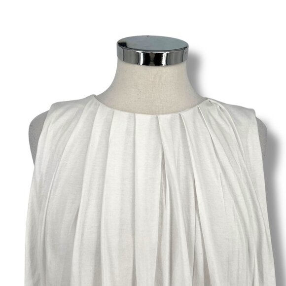 Madewell Cotton Pleated Bubble Top Sleeveless White Size XS NWT - Picture 2 of 9